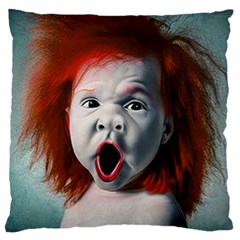 Son Of Clown Boy Illustration Portrait Large Flano Cushion Case (two Sides) by dflcprintsclothing