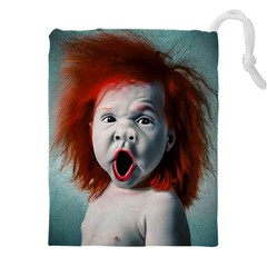 Son Of Clown Boy Illustration Portrait Drawstring Pouch (5xl) by dflcprintsclothing