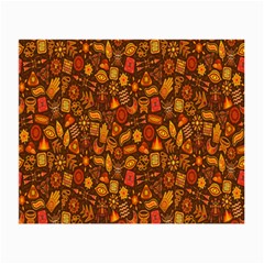 Pattern-orange,seamles,chrismast Small Glasses Cloth by nateshop