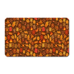 Pattern-orange,seamles,chrismast Magnet (rectangular) by nateshop