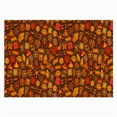 Pattern-orange,seamles,chrismast Large Glasses Cloth (2 Sides) by nateshop