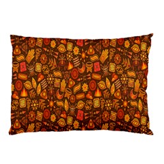 Pattern-orange,seamles,chrismast Pillow Case by nateshop