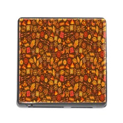 Pattern-orange,seamles,chrismast Memory Card Reader (square 5 Slot) by nateshop