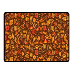 Pattern-orange,seamles,chrismast Fleece Blanket (small) by nateshop