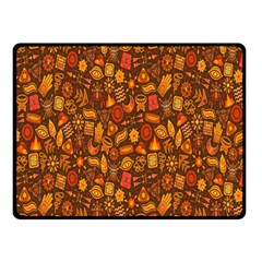 Pattern-orange,seamles,chrismast Double Sided Fleece Blanket (small)  by nateshop