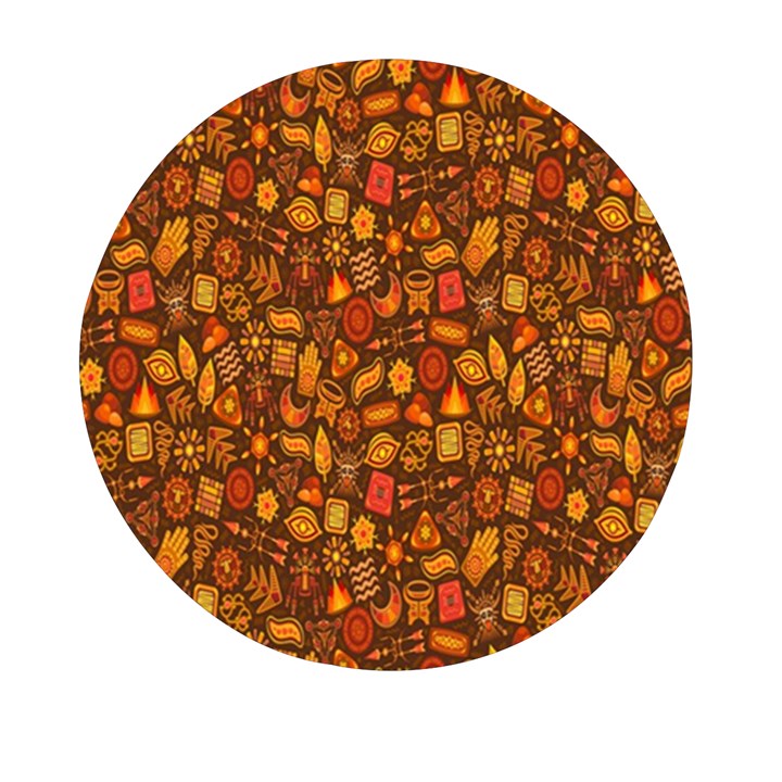 Pattern-orange,seamles,chrismast Mini Round Pill Box