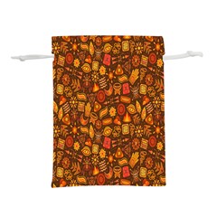 Pattern-orange,seamles,chrismast Lightweight Drawstring Pouch (l) by nateshop