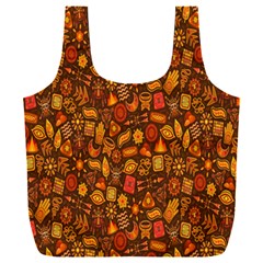 Pattern-orange,seamles,chrismast Full Print Recycle Bag (xxl)