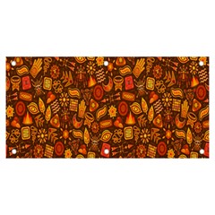 Pattern-orange,seamles,chrismast Banner And Sign 6  X 3 