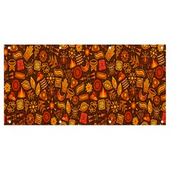 Pattern-orange,seamles,chrismast Banner And Sign 8  X 4 