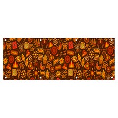 Pattern-orange,seamles,chrismast Banner And Sign 8  X 3 