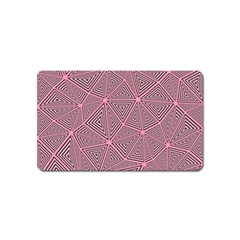 Triangle-line Pink Magnet (name Card) by nateshop