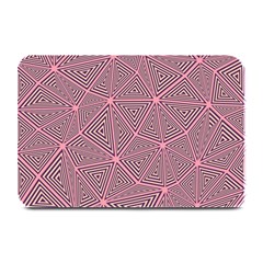 Triangle-line Pink Plate Mats by nateshop