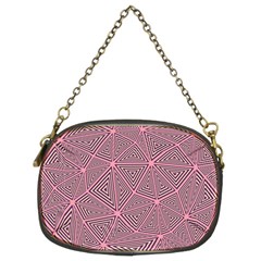 Triangle-line Pink Chain Purse (two Sides) by nateshop