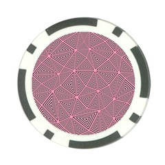 Triangle-line Pink Poker Chip Card Guard (10 Pack) by nateshop