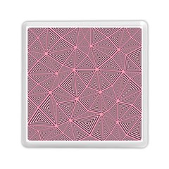 Triangle-line Pink Memory Card Reader (square) by nateshop