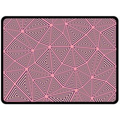 Triangle-line Pink Fleece Blanket (large)  by nateshop