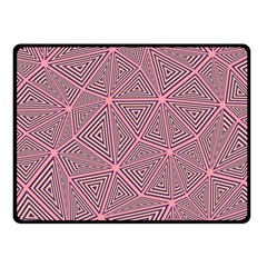 Triangle-line Pink Fleece Blanket (small) by nateshop