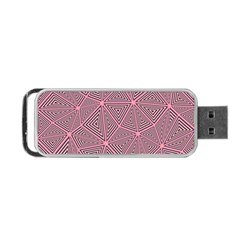 Triangle-line Pink Portable Usb Flash (two Sides) by nateshop