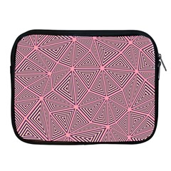 Triangle-line Pink Apple Ipad 2/3/4 Zipper Cases by nateshop