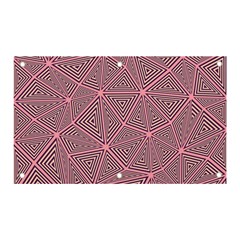 Triangle-line Pink Banner And Sign 5  X 3 