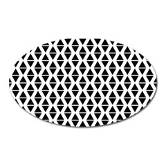 Triangle-black White Oval Magnet by nateshop