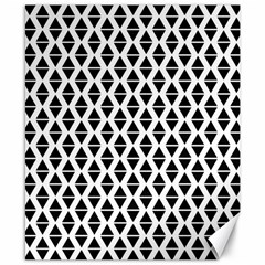 Triangle-black White Canvas 8  X 10  by nateshop