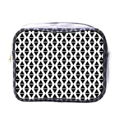 Triangle-black White Mini Toiletries Bag (one Side) by nateshop