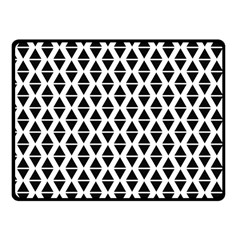 Triangle-black White Fleece Blanket (small) by nateshop