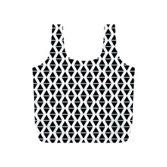 Triangle-black White Full Print Recycle Bag (s) by nateshop