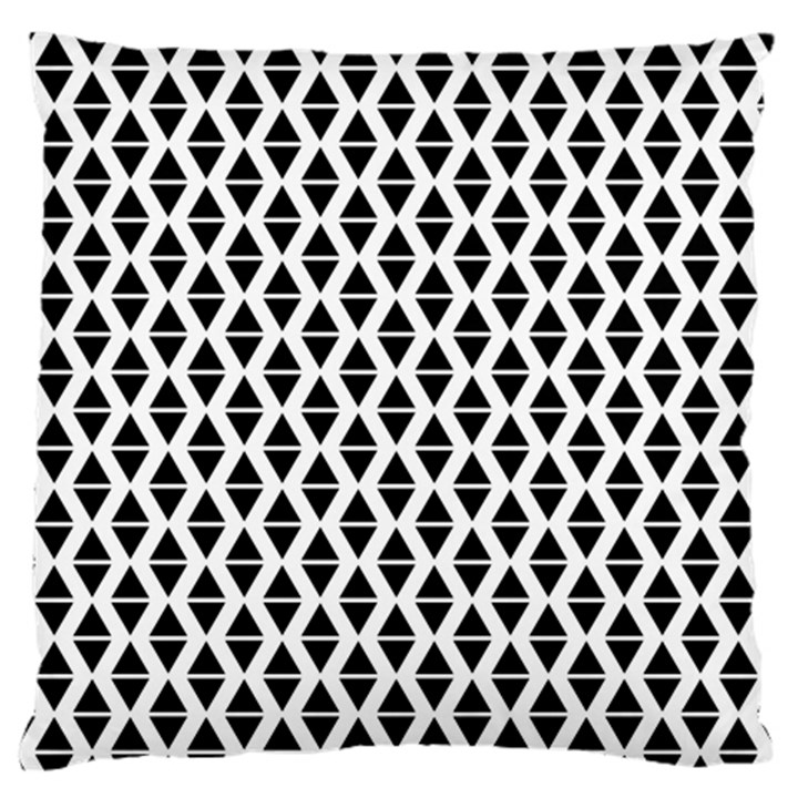 Triangle-black White Standard Flano Cushion Case (Two Sides)