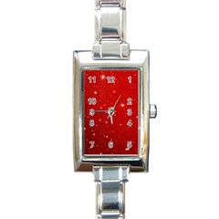 Stars-red Chrismast Rectangle Italian Charm Watch by nateshop