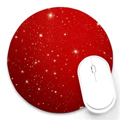 Stars-red Chrismast Round Mousepads by nateshop