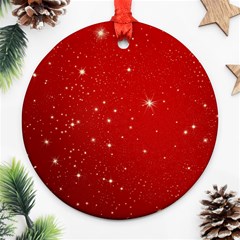 Stars-red Chrismast Ornament (round) by nateshop