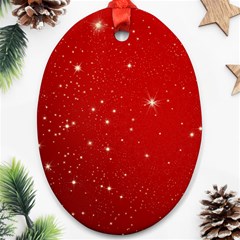 Stars-red Chrismast Ornament (oval) by nateshop