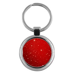 Stars-red Chrismast Key Chain (round) by nateshop