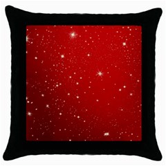 Stars-red Chrismast Throw Pillow Case (black) by nateshop