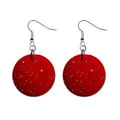 Stars-red Chrismast Mini Button Earrings by nateshop