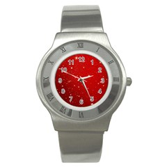 Stars-red Chrismast Stainless Steel Watch by nateshop