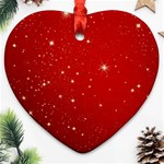 Stars-red Chrismast Heart Ornament (Two Sides) Front