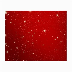 Stars-red Chrismast Small Glasses Cloth (2 Sides) by nateshop