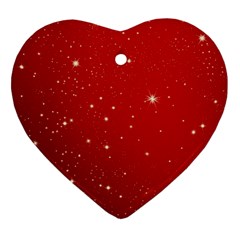 Stars-red Chrismast Heart Ornament (two Sides)