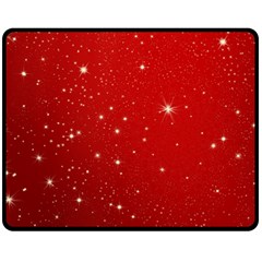 Stars-red Chrismast Fleece Blanket (medium)  by nateshop