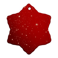 Stars-red Chrismast Ornament (snowflake) by nateshop