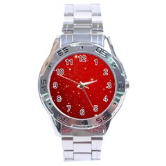 Stars-red Chrismast Stainless Steel Analogue Watch by nateshop