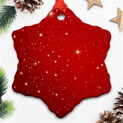 Stars-red Chrismast Ornament (snowflake) by nateshop