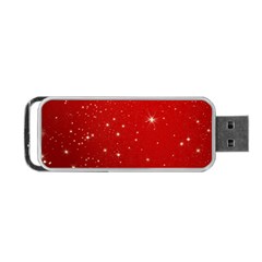 Stars-red Chrismast Portable Usb Flash (one Side) by nateshop