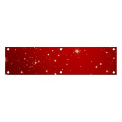 Stars-red Chrismast Banner And Sign 4  X 1 