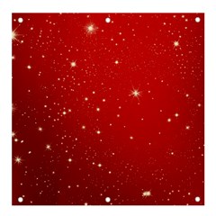 Stars-red Chrismast Banner And Sign 4  X 4 