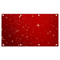 Stars-red Chrismast Banner And Sign 7  X 4 